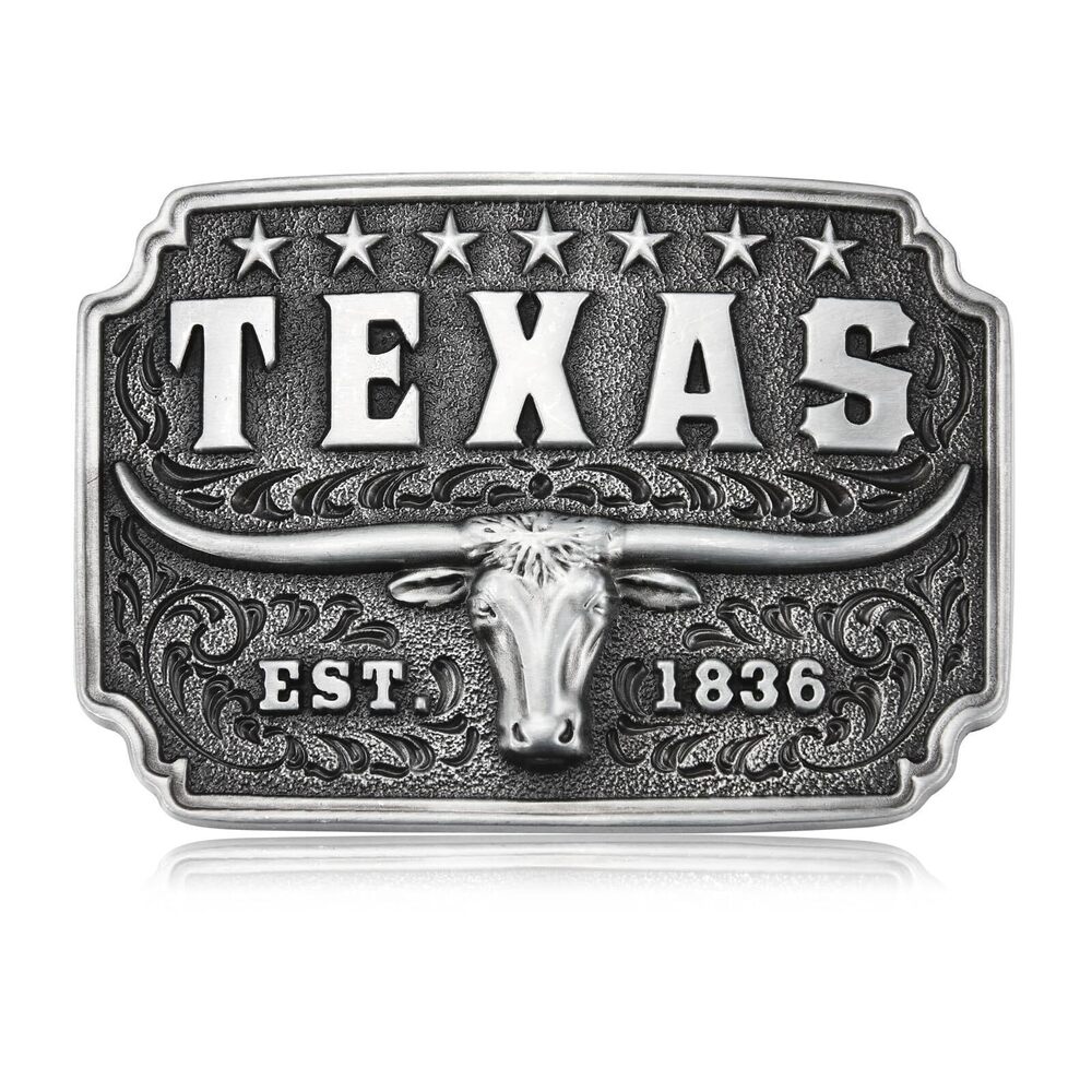 6850 Cowboy Belt Buckle Longhorn Bull Rodeo Belt Buckles Texas Belt Buckle
